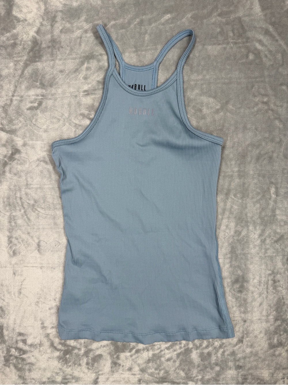 NOBULL Women's Sky Blue Ribbed Racerback Tank
